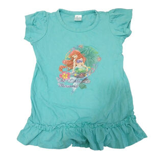 Girls' Disney The Little Mermaid Teal Dress 6X Casual Pre-owed in good condition